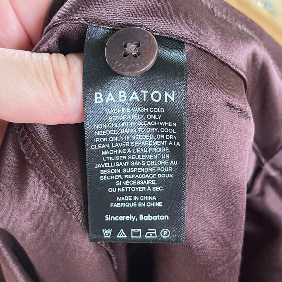 Aritzia Babaton Refined Cargo Pant Brown Satin Size 2 - Picture 8 of 9